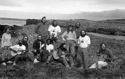 MARION 53 (1996-1997): Back (L-R) Christine Hanel (Entomologist), Herman Cronje (Diesel Mechanic), Kobus Steyn (Senior Meteorologist), Jeanne Hurford (Birder), Danie Erasmus (Deputy Leader, Mooser),  Chris de Beer (Medic); Front: Marumo Setlhare (Meteorologist), Deryck Yelverton (Leader, Radio Technician), Diederik Enslin (Meteorologist), Alvan Gabriel (Entomologist), Deon Nel (Birder), Pierre Pistorius (Sealer).